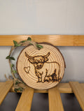 Hanging Highland Cow with Heart