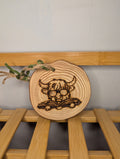 Hanging Bookworm Highland Cow