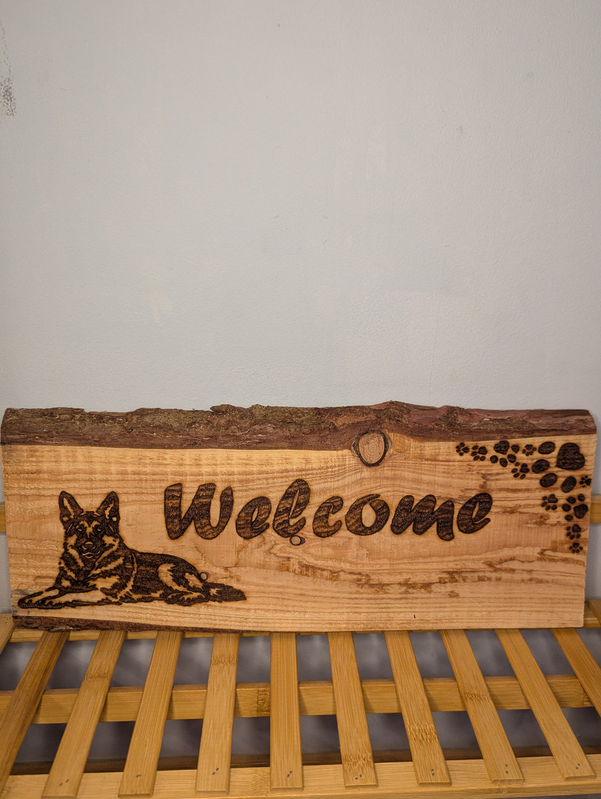 German Shepherd Welcome Sign