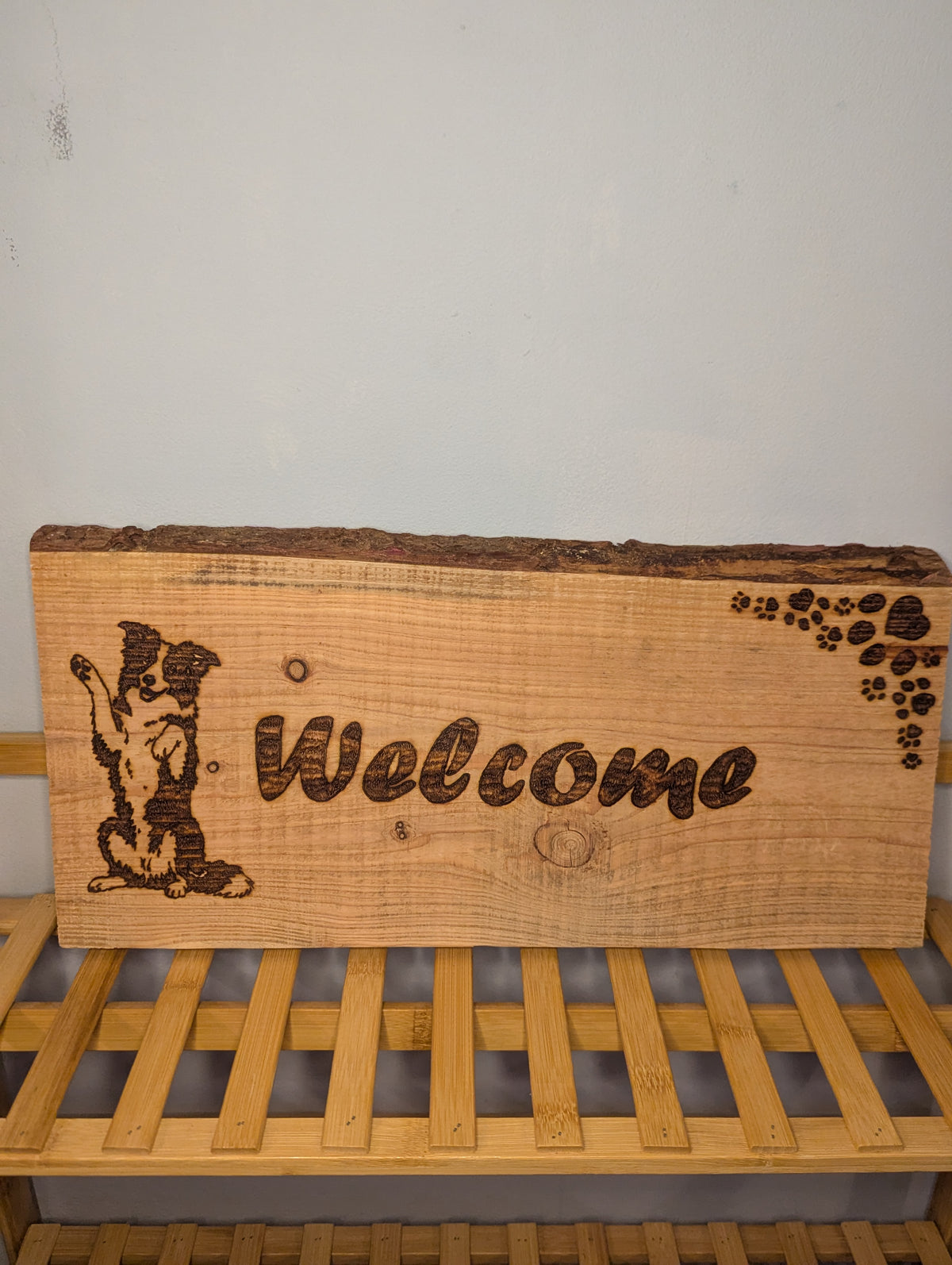 Border Collie Welcome Sign
